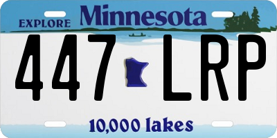 MN license plate 447LRP