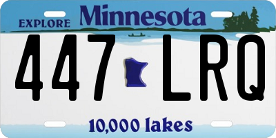 MN license plate 447LRQ