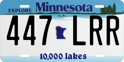 MN license plate 447LRR
