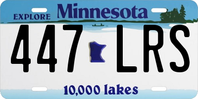 MN license plate 447LRS