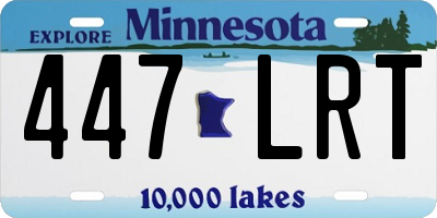 MN license plate 447LRT