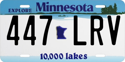 MN license plate 447LRV