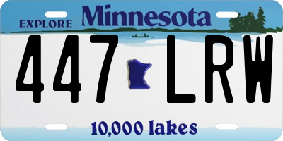 MN license plate 447LRW