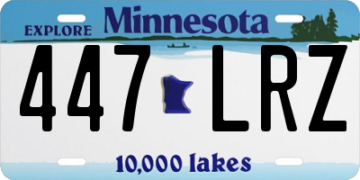 MN license plate 447LRZ