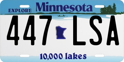 MN license plate 447LSA