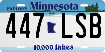 MN license plate 447LSB