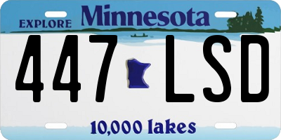 MN license plate 447LSD