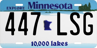 MN license plate 447LSG