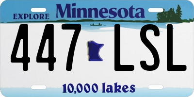 MN license plate 447LSL