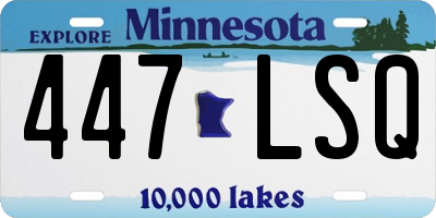 MN license plate 447LSQ