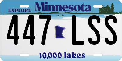 MN license plate 447LSS