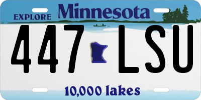 MN license plate 447LSU