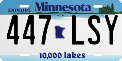 MN license plate 447LSY