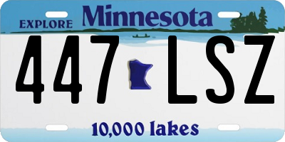 MN license plate 447LSZ