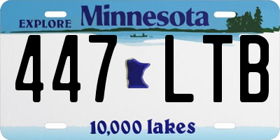 MN license plate 447LTB