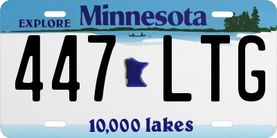 MN license plate 447LTG