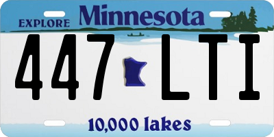 MN license plate 447LTI