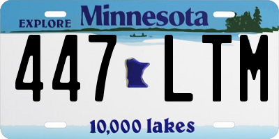 MN license plate 447LTM
