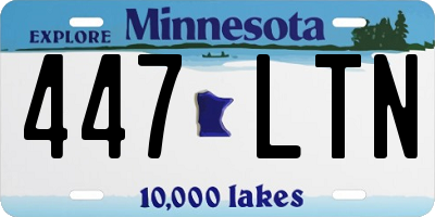 MN license plate 447LTN