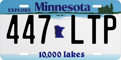 MN license plate 447LTP