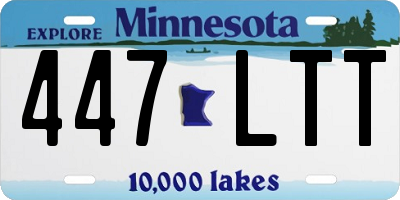 MN license plate 447LTT