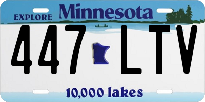 MN license plate 447LTV