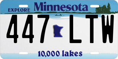 MN license plate 447LTW