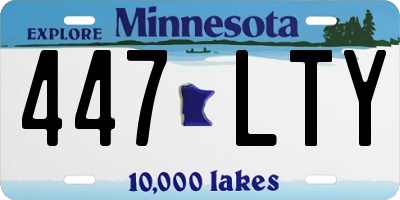 MN license plate 447LTY