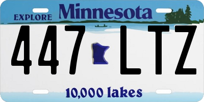 MN license plate 447LTZ