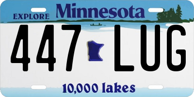 MN license plate 447LUG