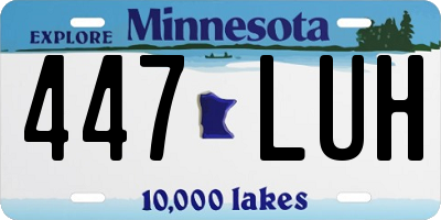 MN license plate 447LUH