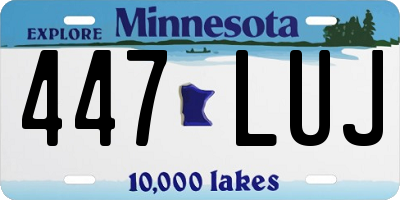 MN license plate 447LUJ