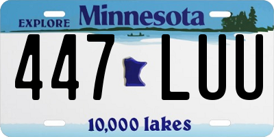 MN license plate 447LUU