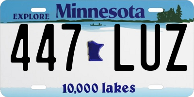 MN license plate 447LUZ