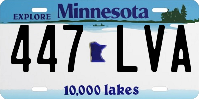 MN license plate 447LVA