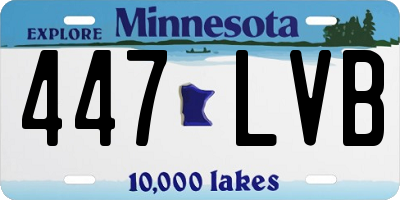 MN license plate 447LVB