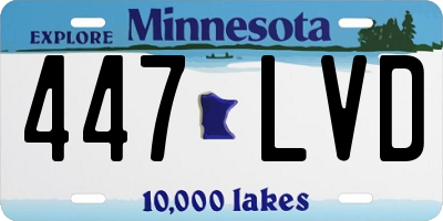 MN license plate 447LVD