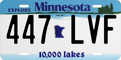 MN license plate 447LVF