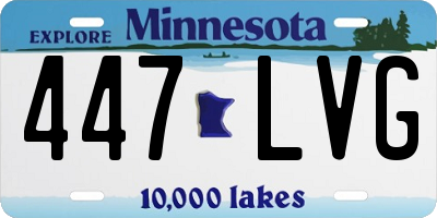 MN license plate 447LVG