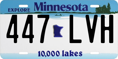 MN license plate 447LVH