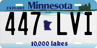 MN license plate 447LVI