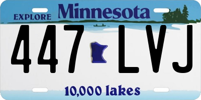 MN license plate 447LVJ