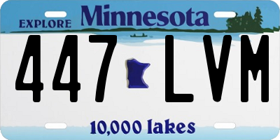 MN license plate 447LVM