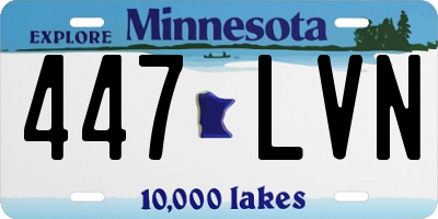 MN license plate 447LVN