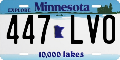 MN license plate 447LVO