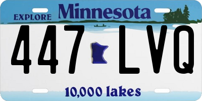 MN license plate 447LVQ