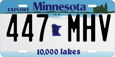 MN license plate 447MHV