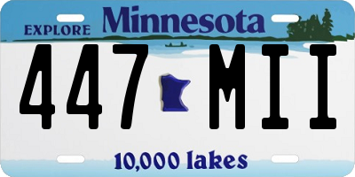 MN license plate 447MII