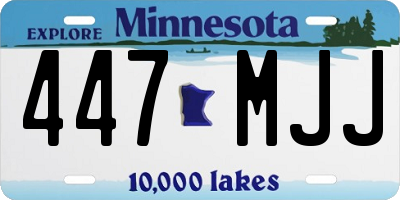 MN license plate 447MJJ