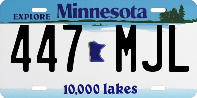 MN license plate 447MJL